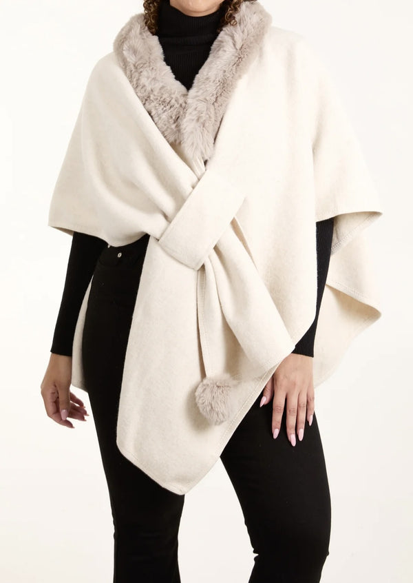 Annette Shawl Wrap-Cream