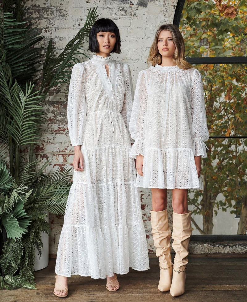 Embroidered Mini Dress