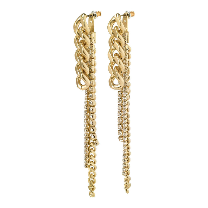 Curb 2-in-1 Earrings-Gold - Kendi Boutique