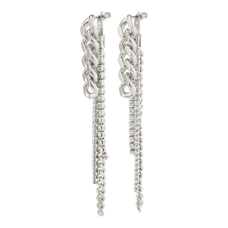 Curb 2-in-1 Earrings-Silver - Kendi Boutique
