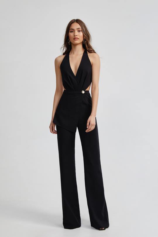 Cross Open Back Jumpsuit