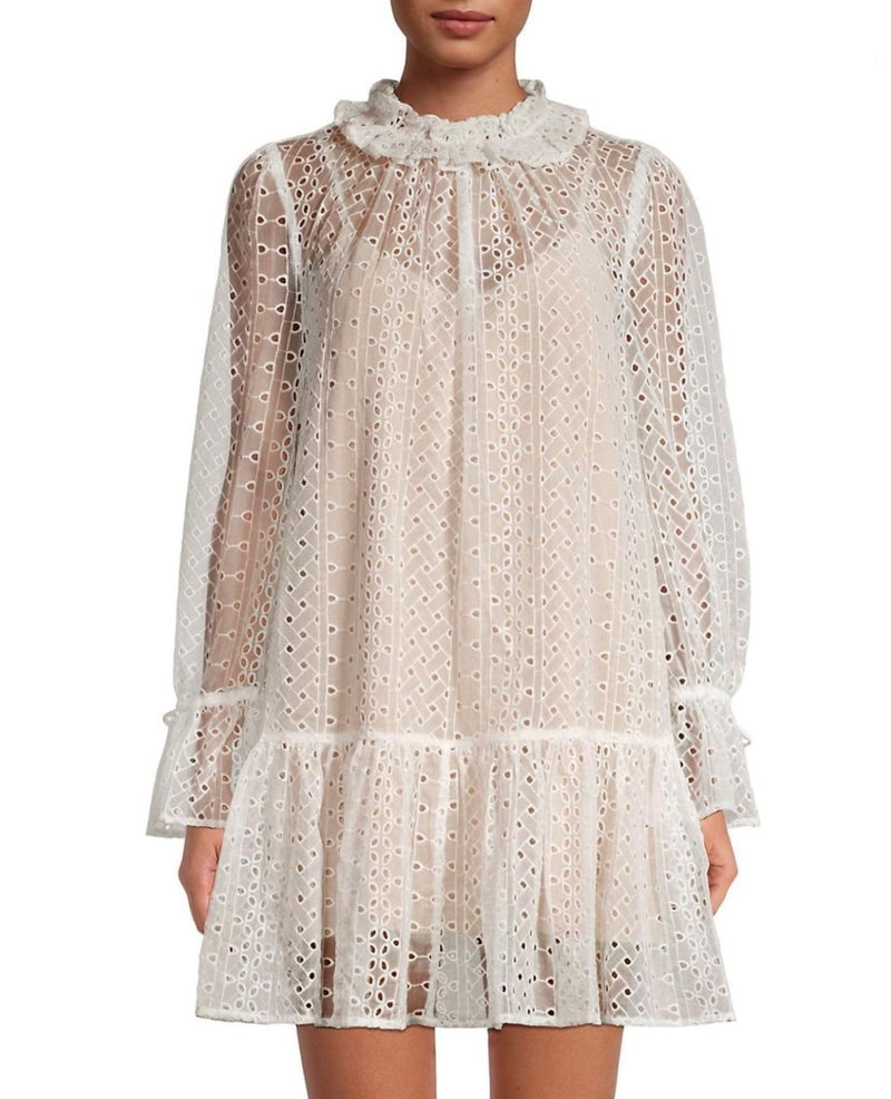Embroidered Mini Dress