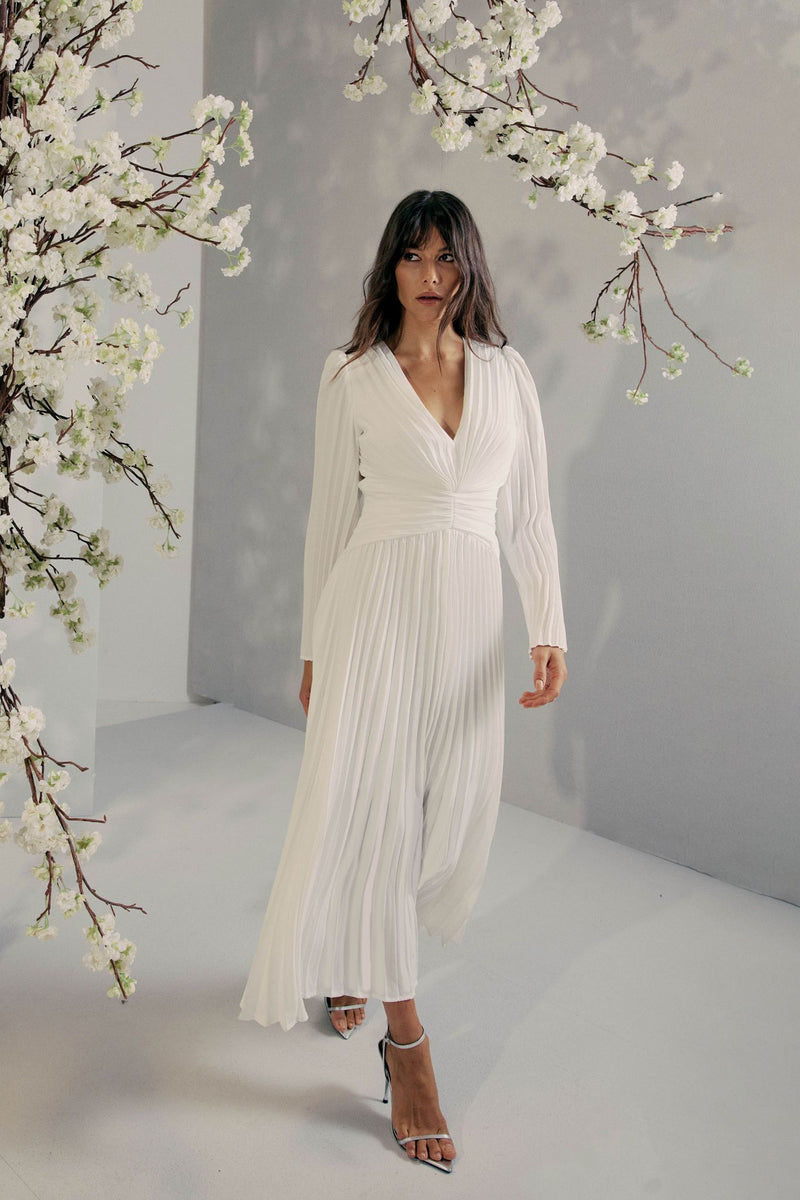 Florin Midi Dress - White